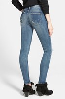 Thumbnail for your product : Vigoss 'Dublin' Distressed Skinny Jeans (Medium Wash)