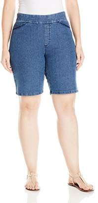 Chic Classic Collection Women's Plus-Size Relaxed Fit Flat Bermuda Short