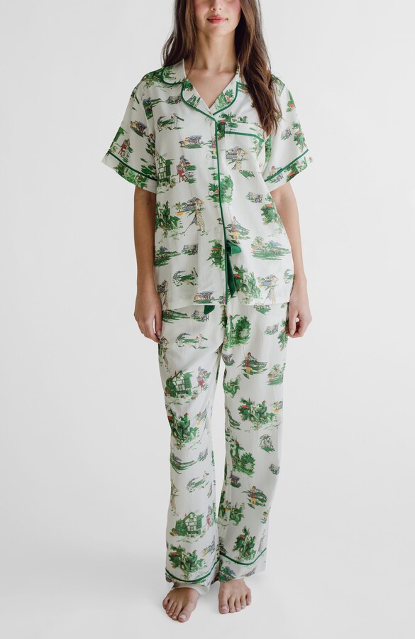 Katie Kime Golf Toile Pajama Pants Set