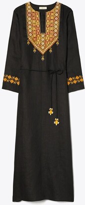 Tory Burch Embroidered Long Caftan