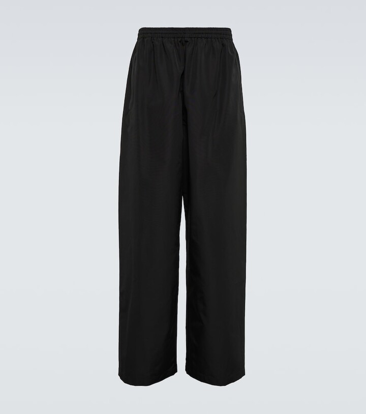 Balenciaga Wide-leg cotton pants - ShopStyle