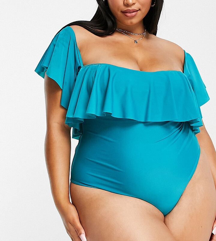 Plus Size Bandeau Swimsuit to conceal belly