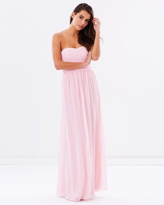 Strapless Chiffon Evening Dress