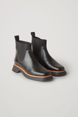 COS Chunky Leather Chelsea Boots - ShopStyle