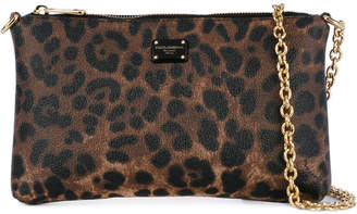Dolce & Gabbana mini leopard print crepe clutch