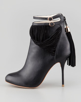 Thumbnail for your product : Webster Sophia Kendall Leather Fringe Bootie