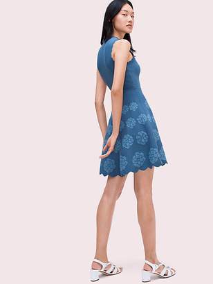 Kate Spade Flora Hem Sweater Dress, Antique Blue - Size L
