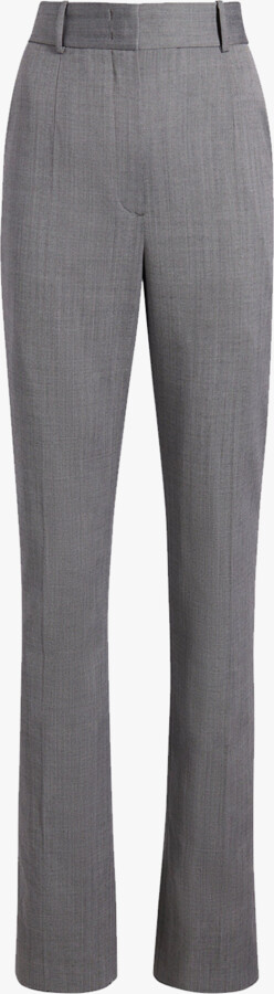 ANOTHER TOMORROW Straight Leg Trouser | Black/White