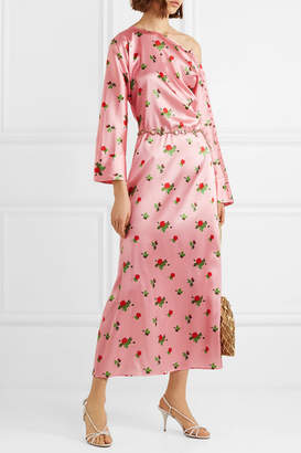 Dakota Bernadette BERNADETTE Floral-print Stretch-silk Satin Maxi Dress - Pink
