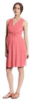Thumbnail for your product : Three Seasons Maternity V-Neck Dress w/ Tie - Coral-Medium