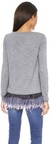 Thumbnail for your product : Milly Ostrich Plume Sweater