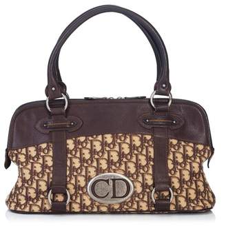 Christian Dior Vintage Oblique Jacquard Boston Bag