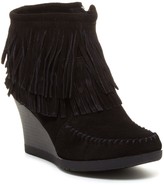 Thumbnail for your product : Minnetonka Double Fringe Wedge Bootie