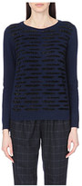 Thumbnail for your product : Claudie Pierlot Wool-blend round neck jumper