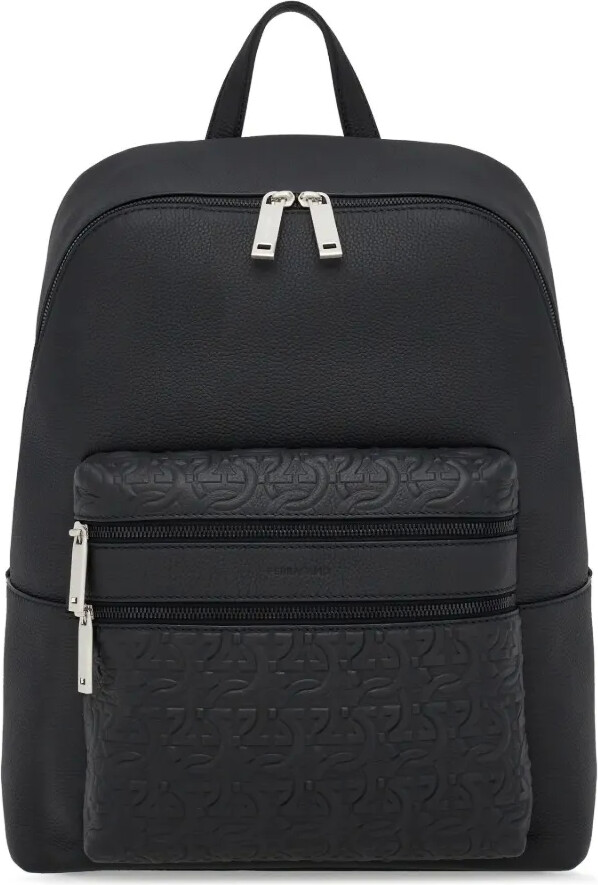 Ferragamo EmbossedLogo Leather Backpack ShopStyle