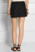 Thumbnail for your product : Isabel Marant Andy embroidered silk-georgette wrap mini skirt
