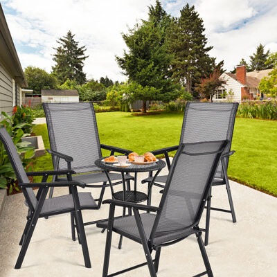 Costway Camping Deck Garden Plastic Folding Chair