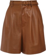 Thumbnail for your product : Ralph Lauren Collection High Waist Leather Shorts