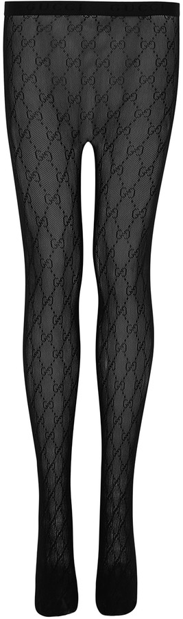 Gucci GG monogrammed fishnet tights - ShopStyle Hosiery