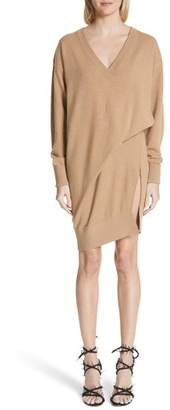 Alexander Wang Asymmetrical Wool & Cashmere Blend Sweater Dress