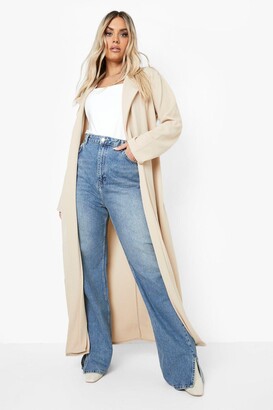 boohoo Plus Belted Maxi Duster