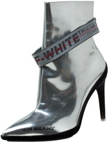 sinclair metallic embossed leather ankle boot