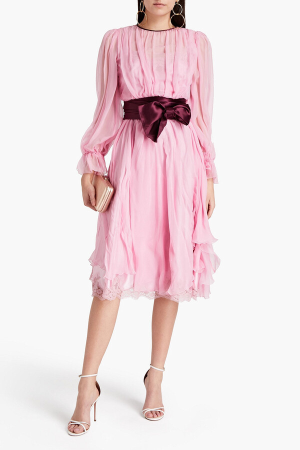 Chiffon Pleated Midi Dress | Shop the world's largest collection 