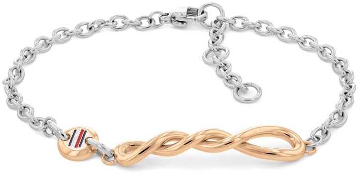 Tommy Hilfiger Women's Jewelry Stainless Steel Open Heart Toggle Bracelet  Color: Gold Plated (Model: 2780112) - ShopStyle