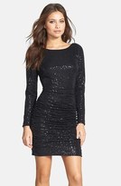 Thumbnail for your product : Aidan Mattox Aidan by Ruched Sequin Knit Dress