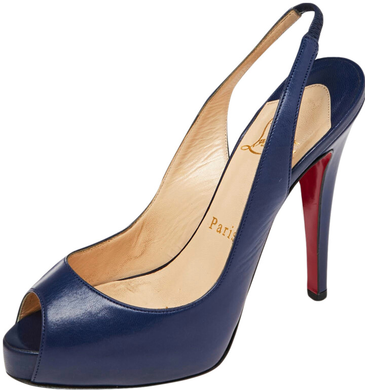 Navy Peep Toe Shoes | Shop The Largest Collection | ShopStyle