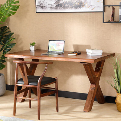 StyleCrafted Furniture Brown Rectangular Solid Wood desks