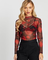 Thumbnail for your product : Missguided Mesh High Neck Top