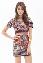 Thumbnail for your product : Forever 21 Contemporary Ornate Print Bodycon Dress