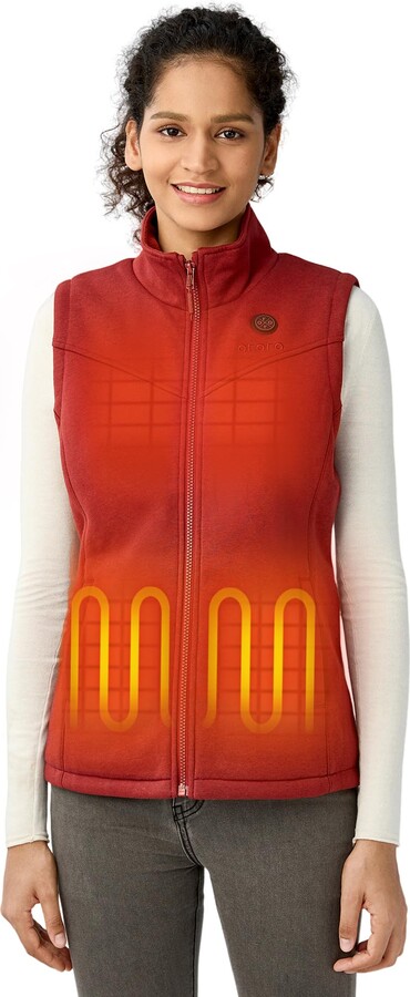 Heated Fleece Vest for Women, Heated Gilet, Base Layer