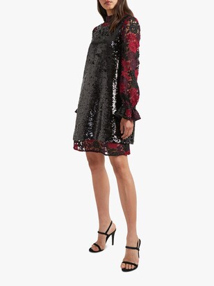 French Connection Cynthia Sequin Dress, Black
