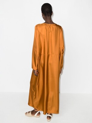 ASCENO Rhodes silk maxi dress