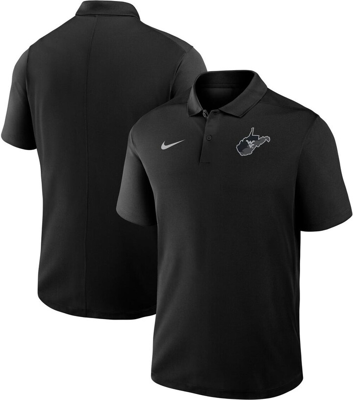 Nike Men's Black West Virginia Mountaineers Built on Bravery Victory Dri-fit Polo Shirt