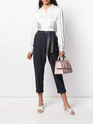 Peserico high waisted cropped trousers