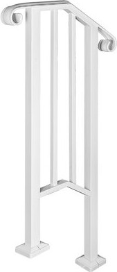 VEVOR Hand Rails for Outdoor Steps, Wrought Iron Railing, Porch And ...