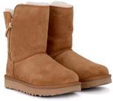 Thumbnail for your product : UGG Classic Short Sparkle Zip Brown Suede Ankle Boots