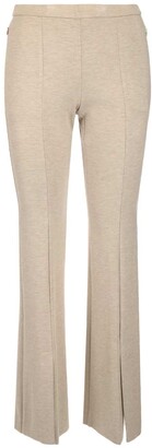 Theory Slit Demitria Double-Knit Jersey Pants