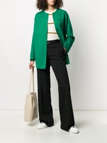 Thumbnail for your product : Manzoni 24 Collarless Boxy-Fit Coat