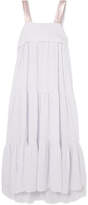 Thumbnail for your product : Ulla Johnson Bess Lurex-trimmed Pinstriped Cotton-blend Voile Midi Dress