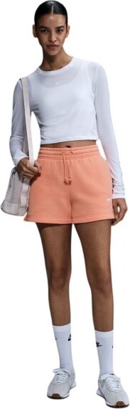 Women's Nike Sportswear Phoenix Fleece Lounge Shorts Small Apricot Agate/Sail