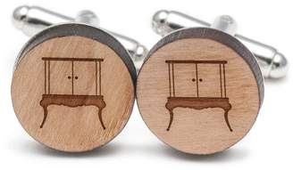 Wooden Accessories Company Commode Cufflinks, Wood Cufflinks Hand Made in the USA