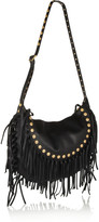 Thumbnail for your product : Valentino C-Rockee fringed textured-leather shoulder bag