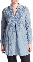 Thumbnail for your product : Johnny Was Johnny Was, Sizes 14-24 Pria Henley Tunic