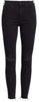 Thumbnail for your product : Mother The Looker Distressed Ankle-Fray Skinny Jeans