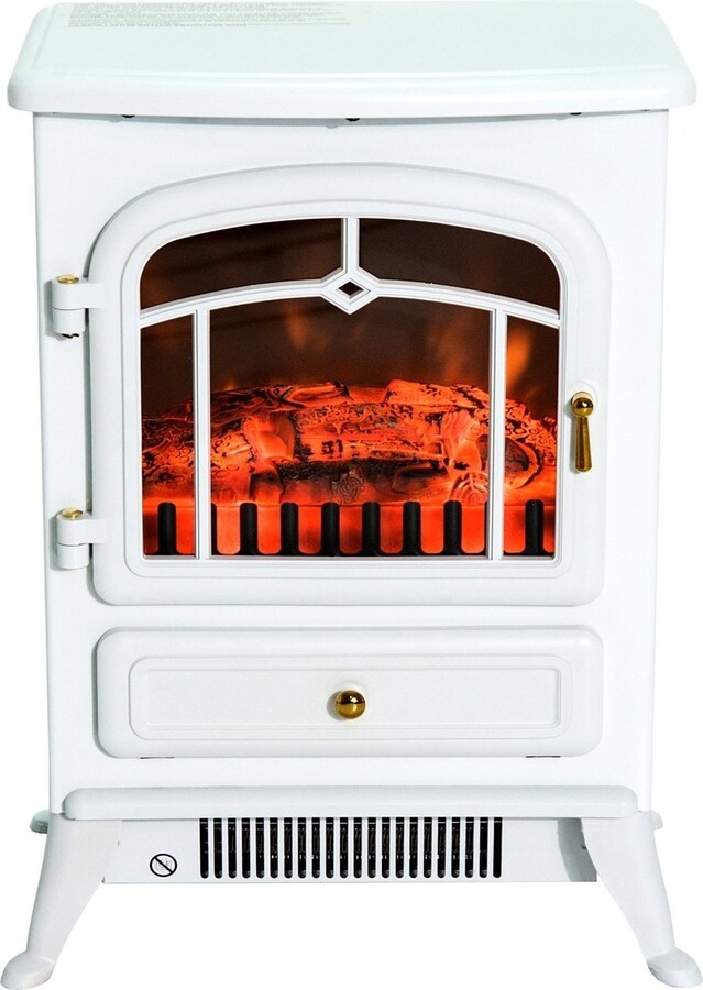 Freestanding Electric Fireplace Heater with Realistic LED Log