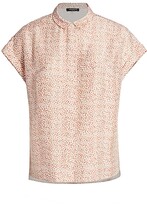 Thumbnail for your product : Lafayette 148 New York, Plus Size Blaine Cloud Printed Blouse
